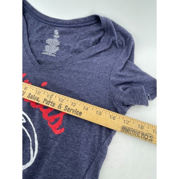 New England Patriots Football NFL Team Apparel Women's Blue Tee T Shirt Size S - Picture 6 of 8